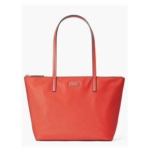 New Kate Spade Hayden Top Zip Tote Nylon Handbag Currant Jam